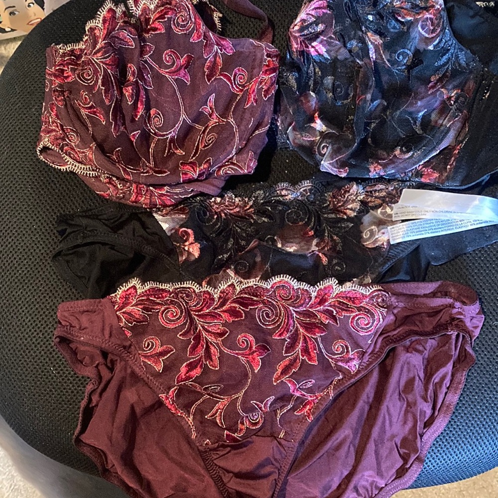 Bras and panties sets from Soma. 38C medium panties.